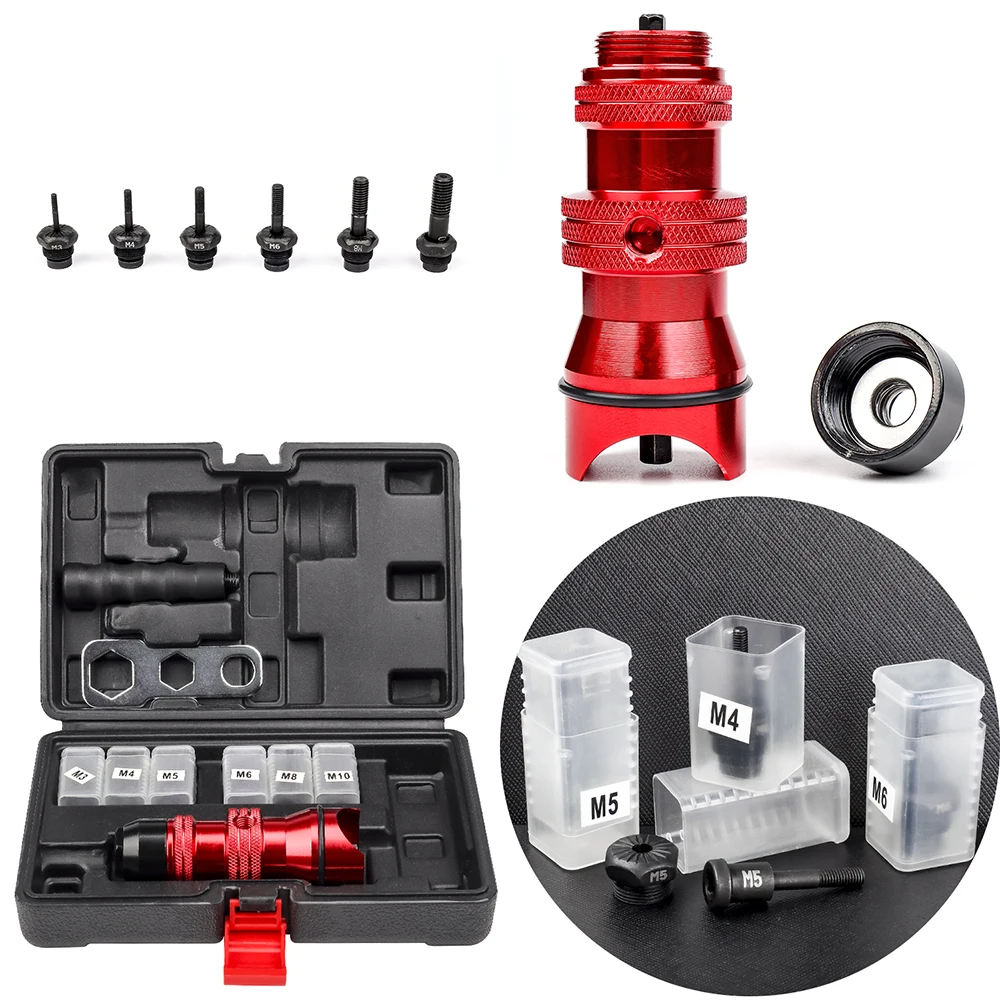 Electric Rivet Nut Gun Riveting Adapter M3 M4 M5 M6 M8 M10 Insert Rivet Nut Tool Cordless for Electric Drill Manual Riveting Tool
