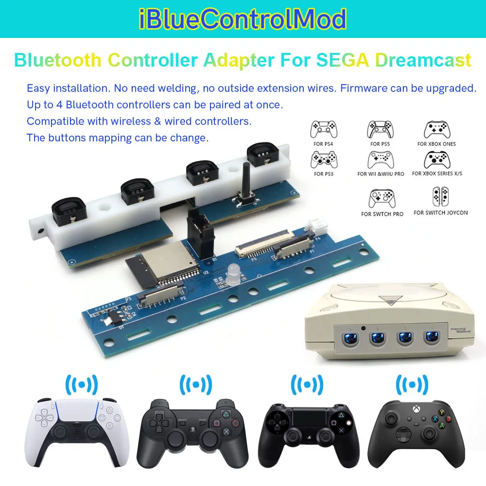 最新の iBlueControlMod ワイヤレス SEGA DC Bluetooth