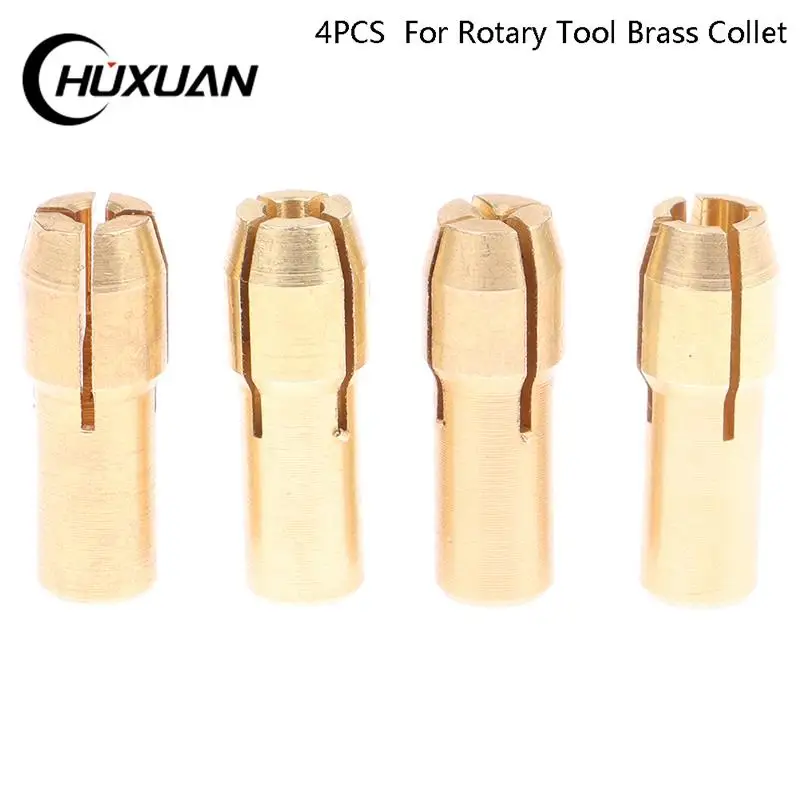 

4PCS Mini Drill Brass Collet Chuck for Rotary Tool Brass and Nut for Accessories Set