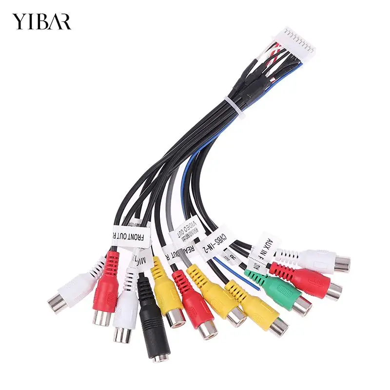 Android Radio Car Accessories RCA Output Wire Aux-in Subwoofer Microphone Adapter 20 Pin car wire cable adapter car stereo accessories audio cable