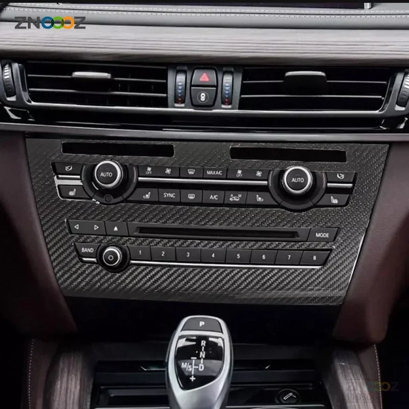 

Автомобильный Стайлинг для BMW F15 X5 14-18 F16 X6, 100% натуральное углеродное волокно, автомобильная центральная консоль, ручка громкости, панели, наклейки, автомобильные аксессуары