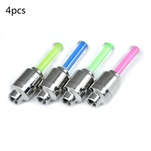 

4PCS Valve Stem LED CAP For Bike Bicycle Car Motorcycle Wheel Tire Light Lamp Universal Mountain Bike Valve Light Cycling Access