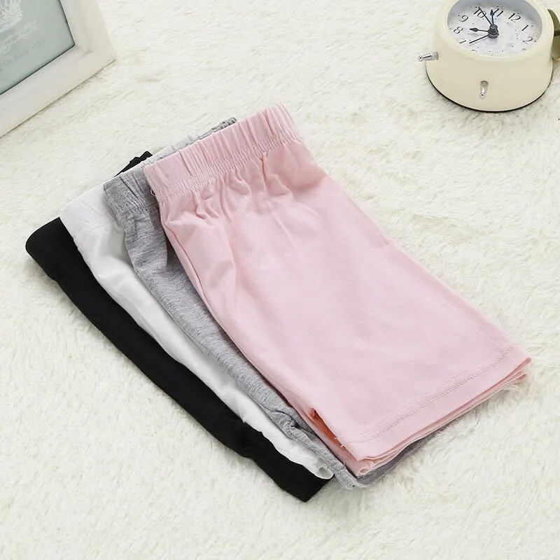 Thin Section Solid Color Girls Safety Pants Children's Anti-lighting Shorts Little Girl Safety Pants Girl Boxer Briefs