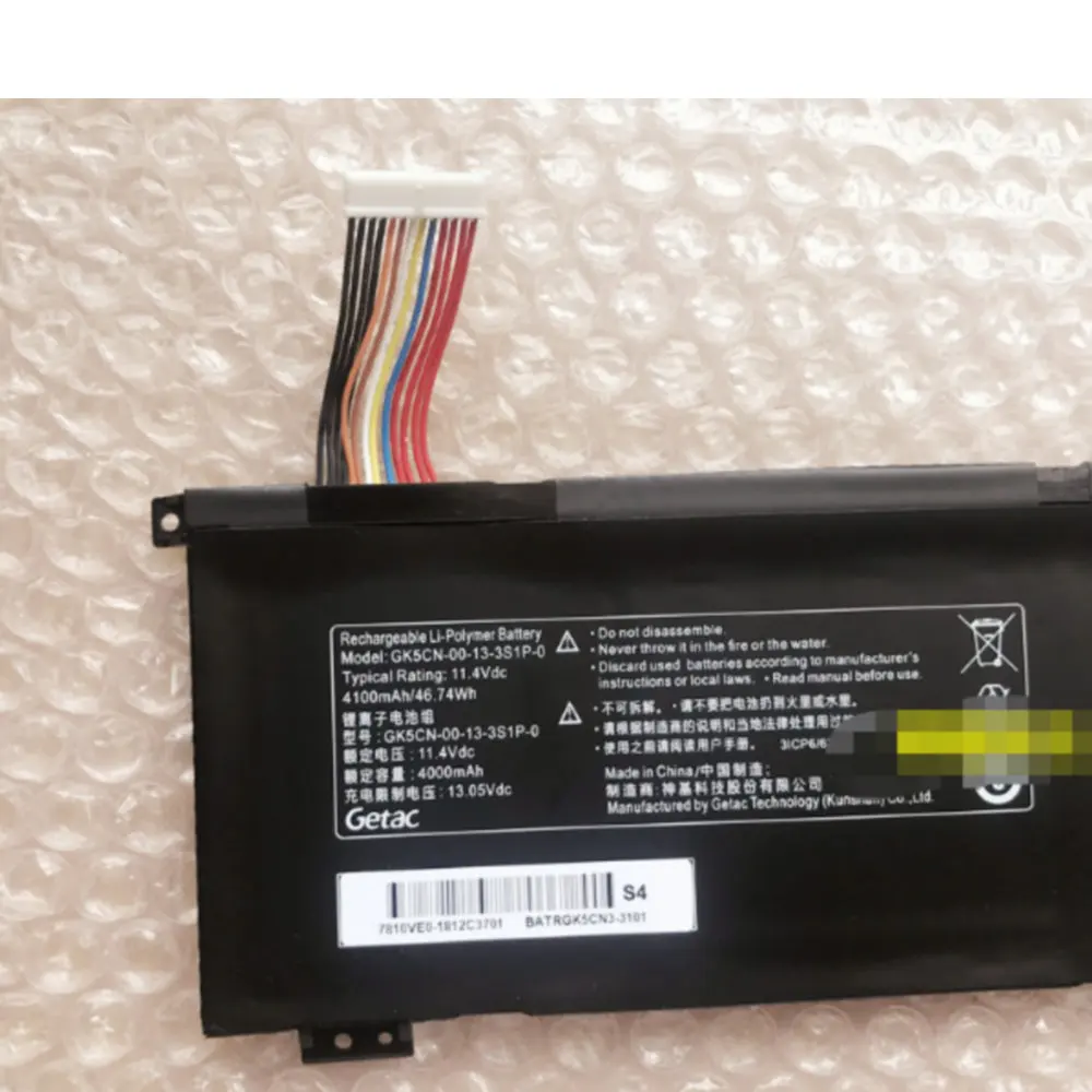 

New GK5CN-00-13-3S1P-0 Laptop battery For Getac GK5CN5Z GK7CN6S Series 46.74Wh 4100mAh 11.4V