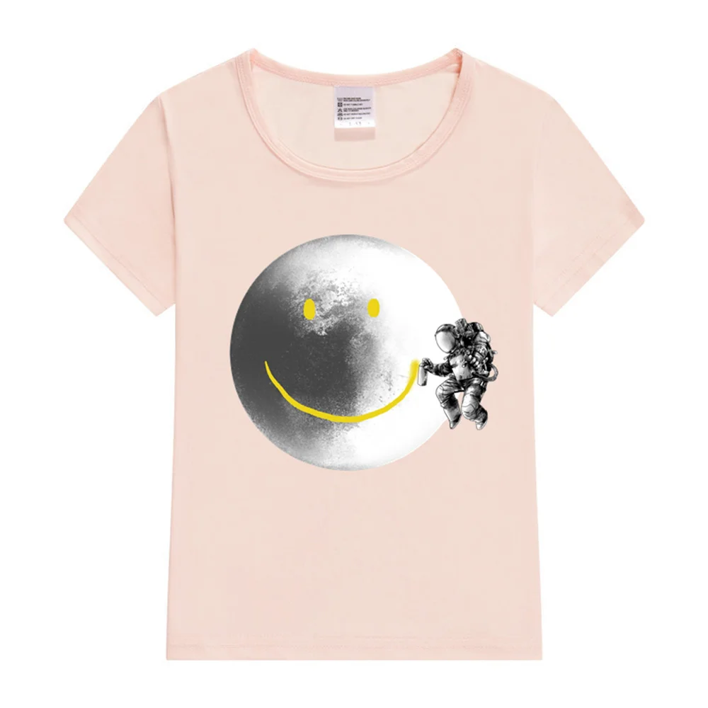 Make a Smile Kids T-Shirt Boys Girls Kids Clothing Girls Clothing Tops Short sleeves Sports fashion short sleeves for ages 3-14 3