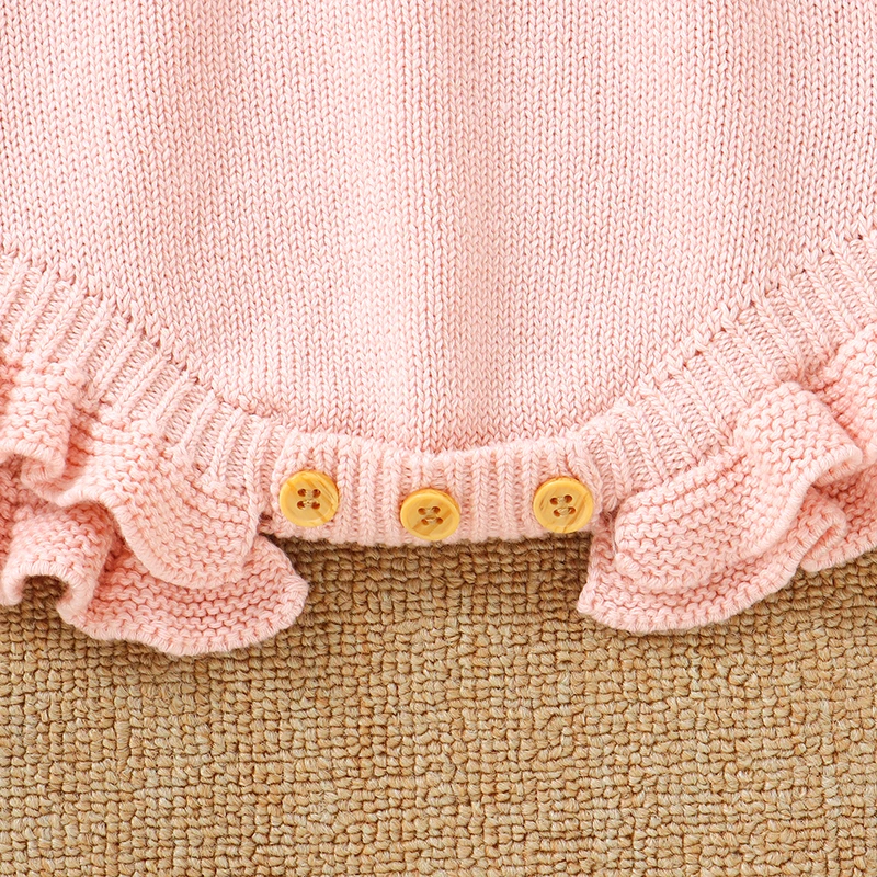 Body per Neonata 0-18 Mesi, Abbigliamento alla Moda con Volant Senza Maniche, Tutina in Maglia per Neonati, Pagliaccetto in Cotone per Bambini - immagine 6
