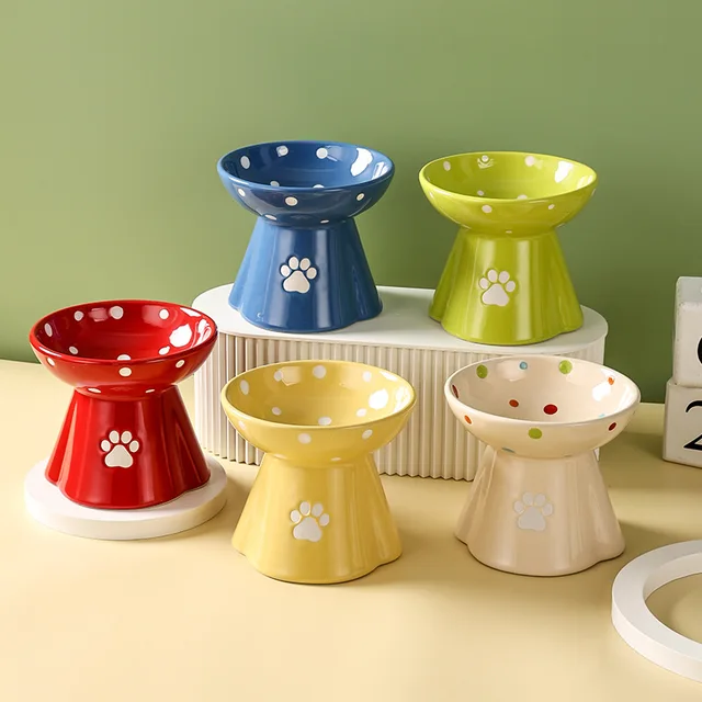 cat bowl ceramic protection cervical vertebrae cat food basin anti black chin tall cat bowl shelf cat teddy dog bowl pet bowl cat bowl ceramic protection cervical vertebrae cat food basin anti black chin tall cat bowl shelf cat teddy dog bowl pet bowl