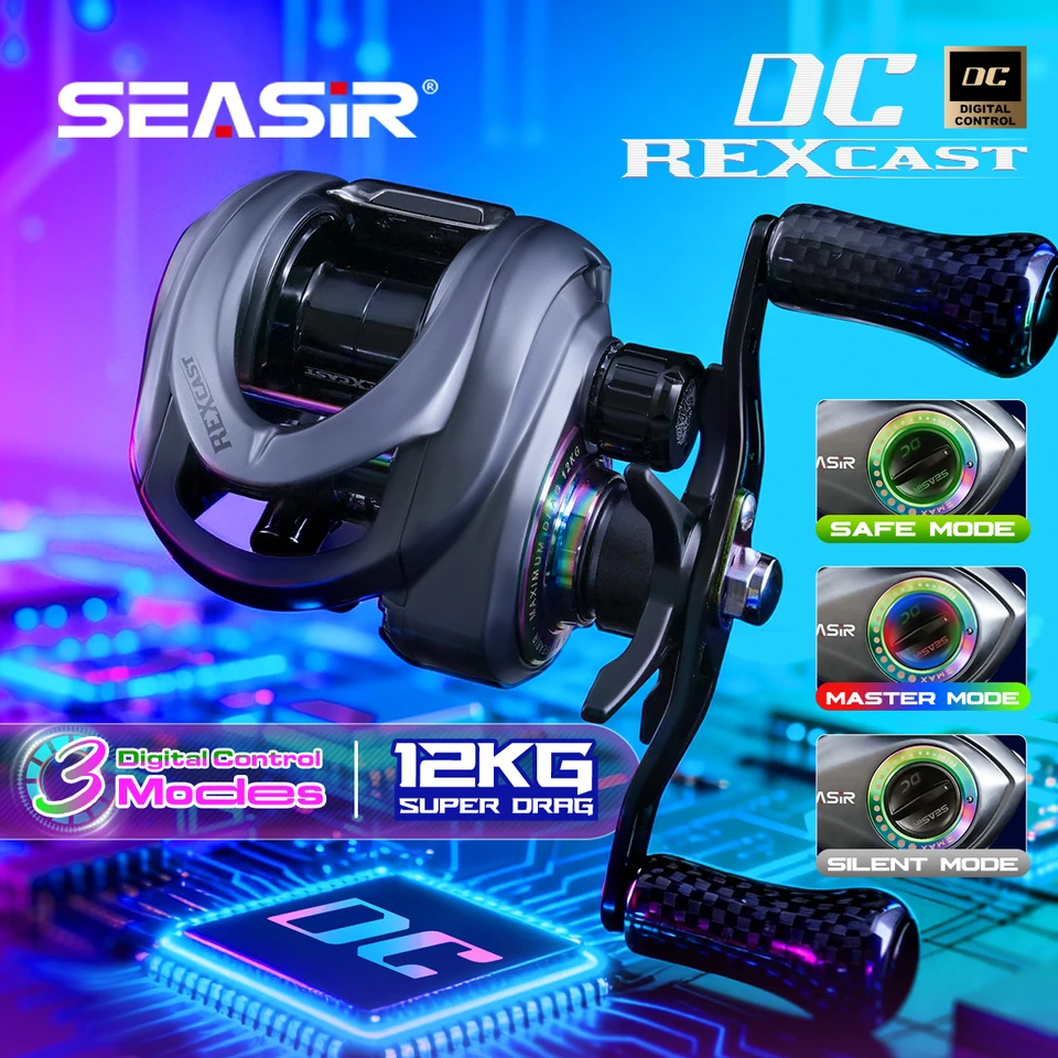 Seasir Rexcast Dc Baitcasting Fishing Reel 3 Digital Control Modes