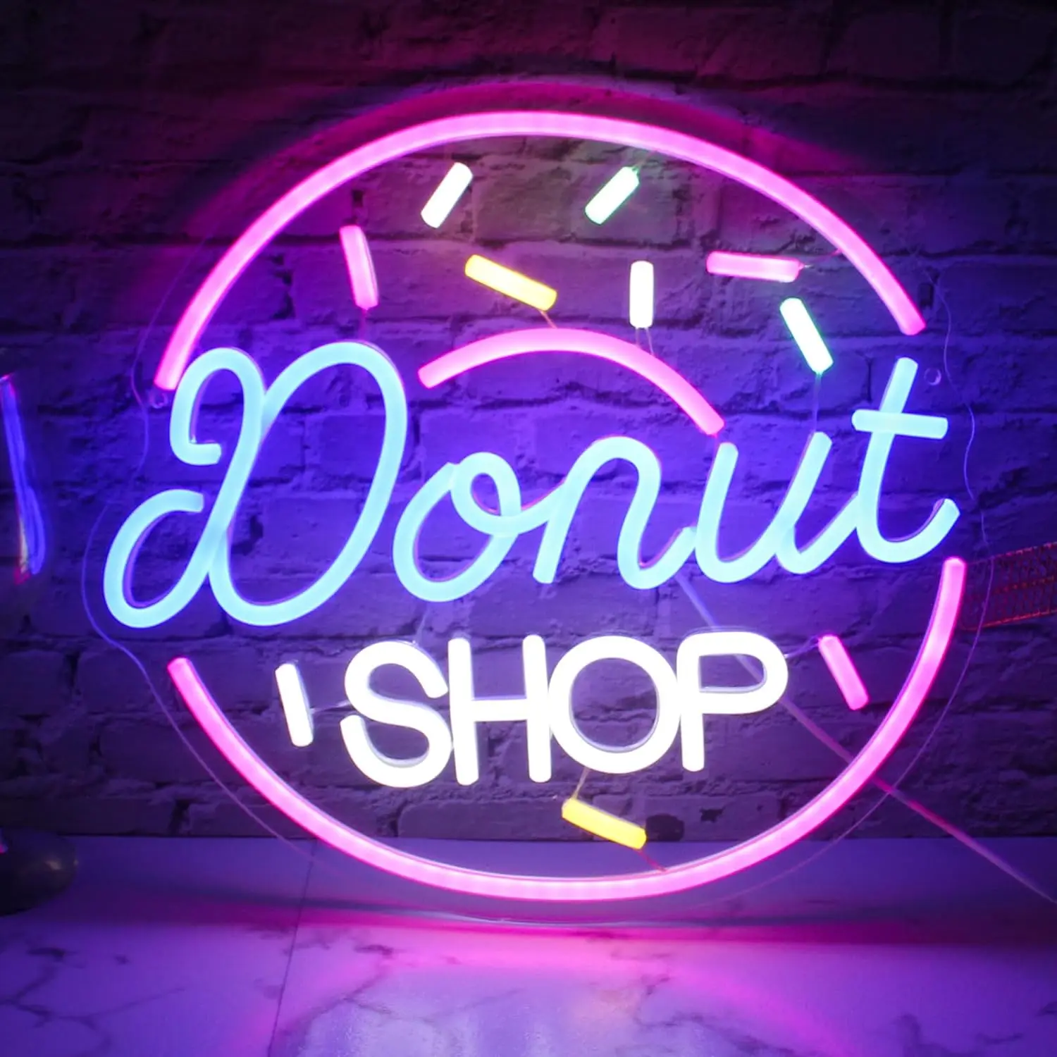 

Donut Shop Neon Sign Led Shop Display Sign Dimmable Sweet Letters Led Light For Kids Room Bedroom Dorm Business Neon Signs For