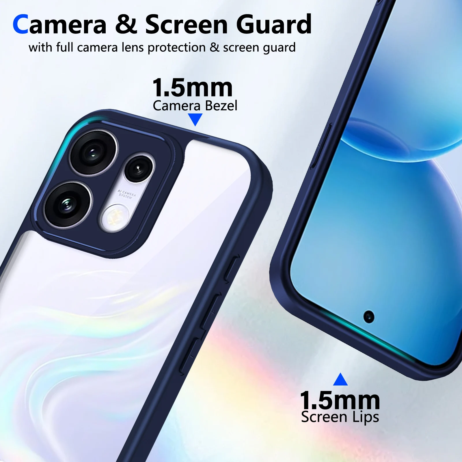 Luxury Transparent Shockproof Bumper Case Cover