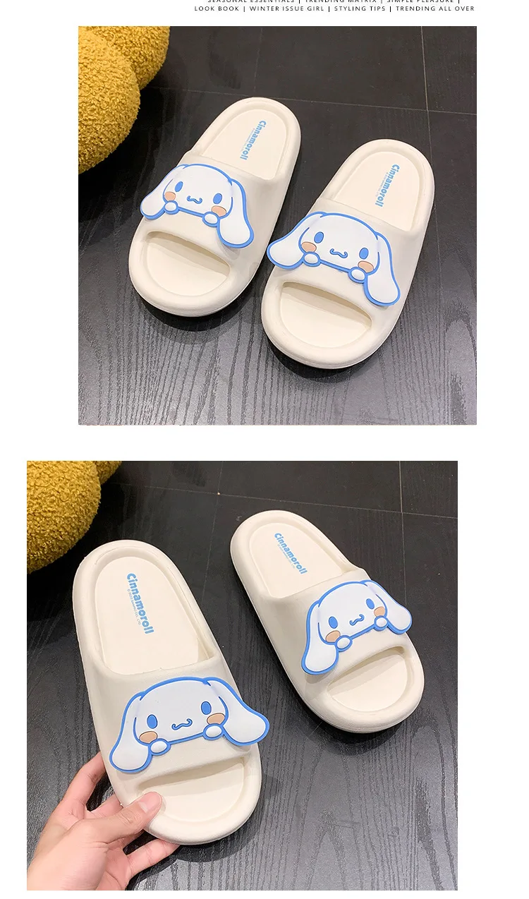 Sanrio Kuromi EVA-Slipper, süße Unisex-Paar-Hausschuhe, rutschfeste, geruchsresistente Indoor-Sandalen für die Familie – Detail 19