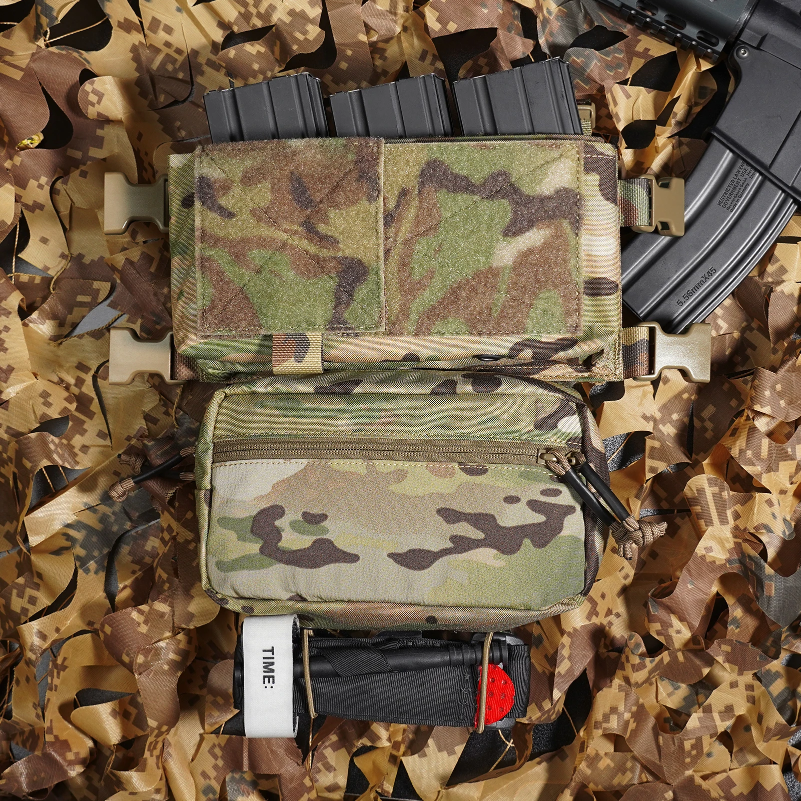 KRYDEX Tactical Micro MK3 MK4 Chest Rig Lightweight Vest with 5.56 7.62mm Mag Pouch Dangler Drop Pouch Paintball Outdoor Vest