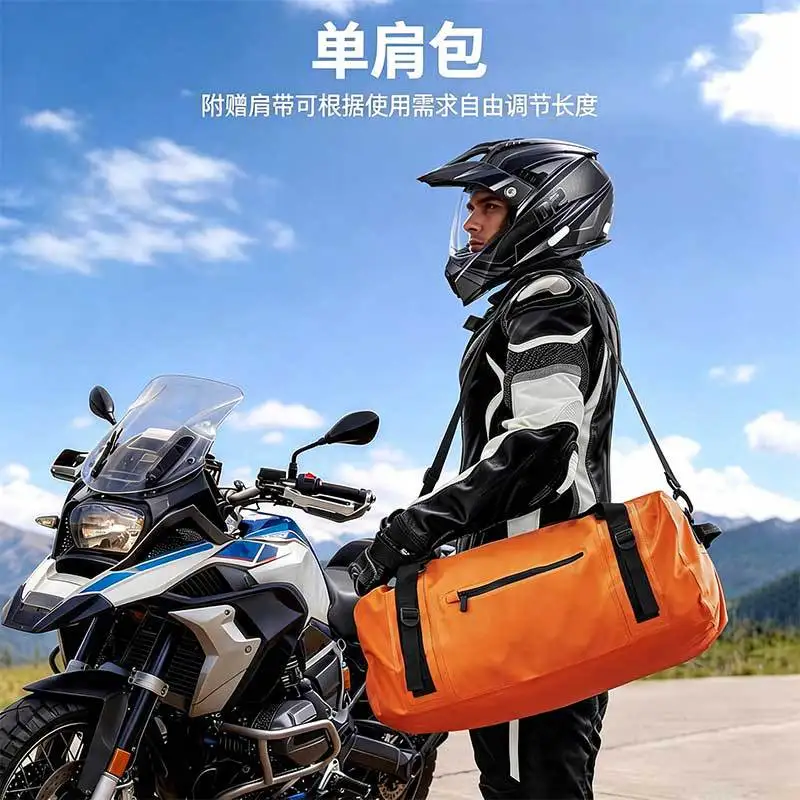 30L/50L/70L 대용량 라이노워크 오토바이 새들백 패니어 방수 여행 가방 (피트니스 사이클링 수상 스포츠용)