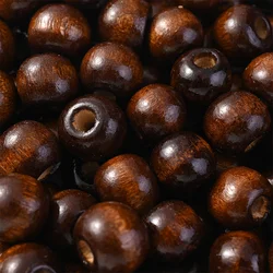 Eco - Friendly Brown Natural Wooden Beads for DIY Jewelry and Handmade Accessories (14mm - 20pcs)