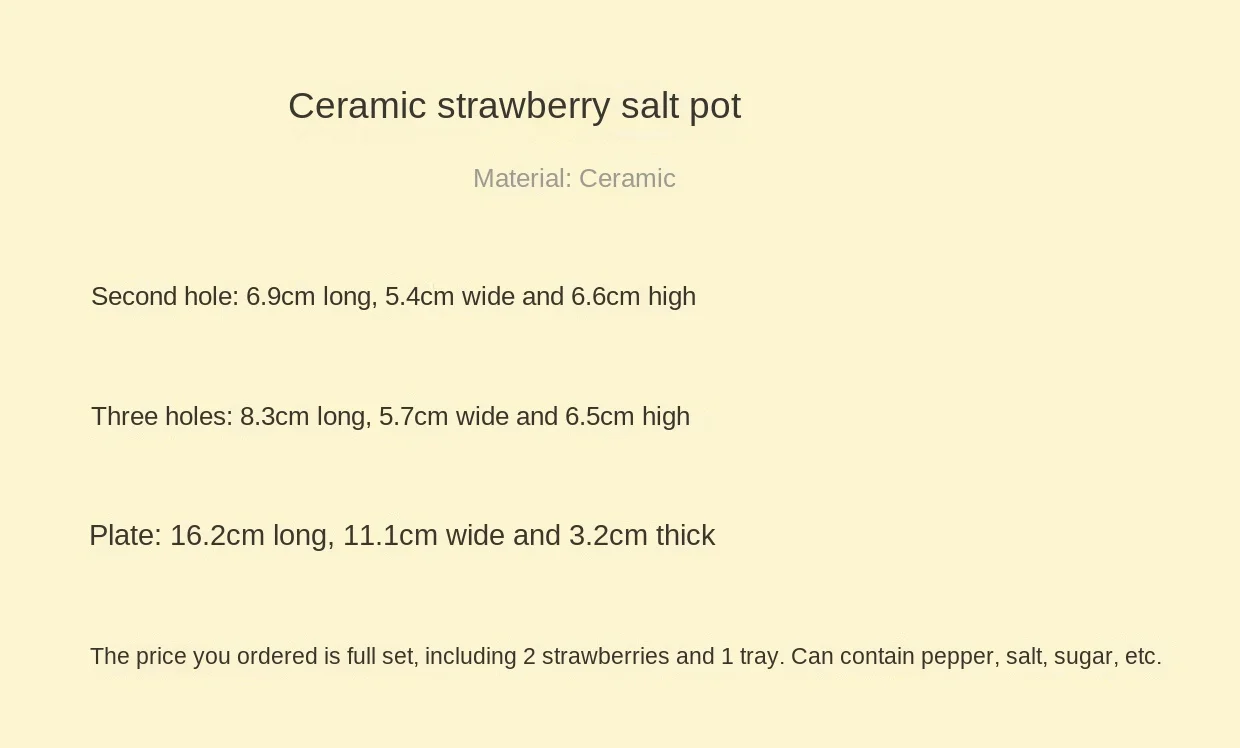 Set Saliera E Pepiera A Forma Di Fragola - 2 Pezzi Carini Per Spezie In Tavola - Foto 3