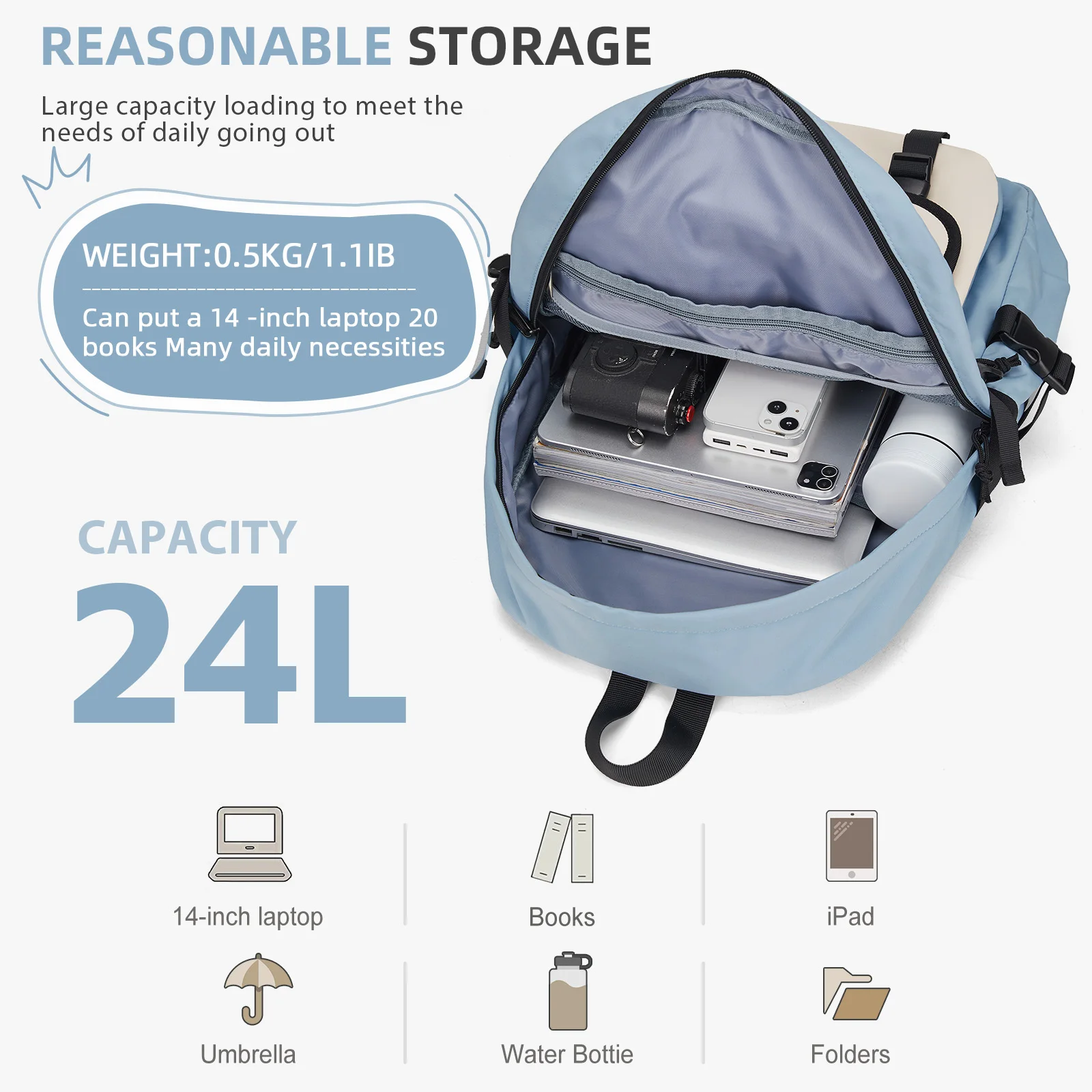 Middle Teens Girls School Backpack, Large Capacity Lightweight Boy Casual Schoolbag, College Student Laptop Bag, Travel Backpack