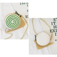 Cartoon Bee Ladybug Snail Messenger Bag Lovely Children's PU Leather Coin Purse Handbags Cute Kids Accessories Shoulder Bags 3