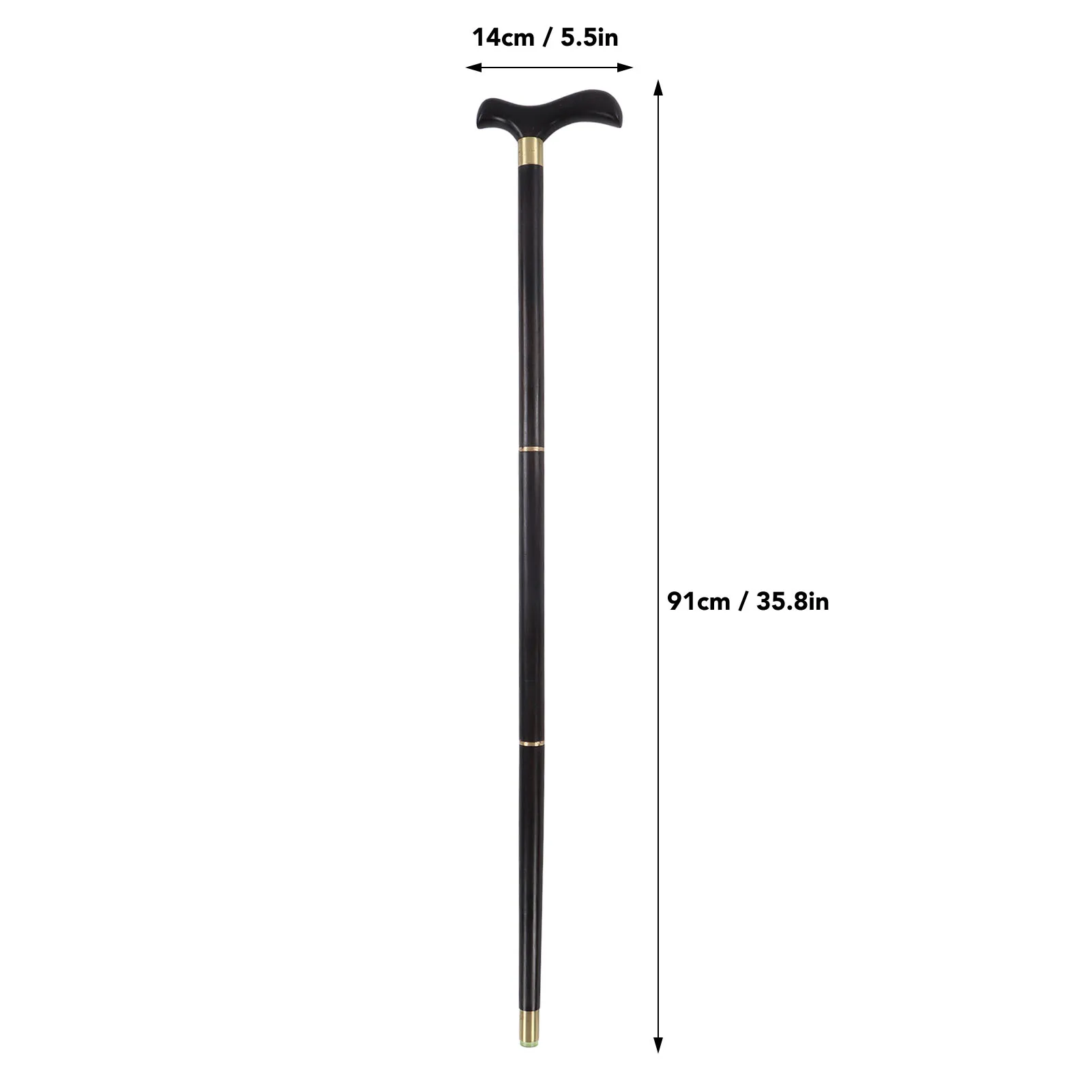 3 Section Detachable Walking Stick Portable African Blackwood Walking Cane Senior Elderly Cane Crutch for Elder Mothers Fathers 4