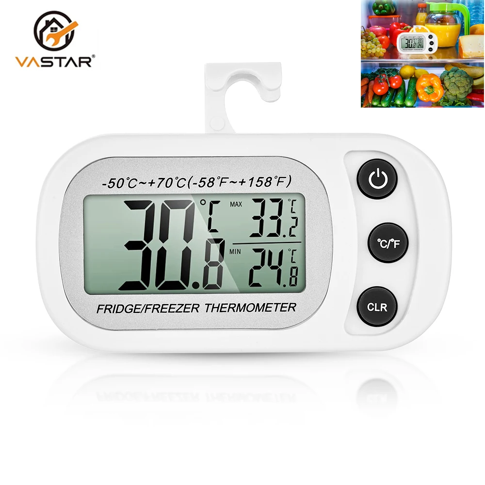 Termometro per frigorifero frigorifero Anti-umidità congelatore termometro  digitale elettrico Monitor della temperatura Display LCD con gancio -  AliExpress