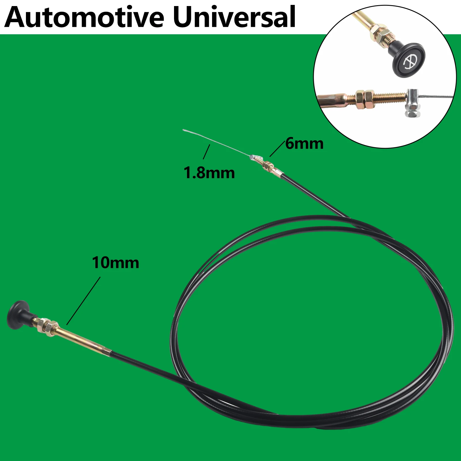 2-5m Stop Choke Bowden Cable 6mm/10mm Cars Commercial Control Bonnet Engine Flameout Line Fuel Throttle Trucks