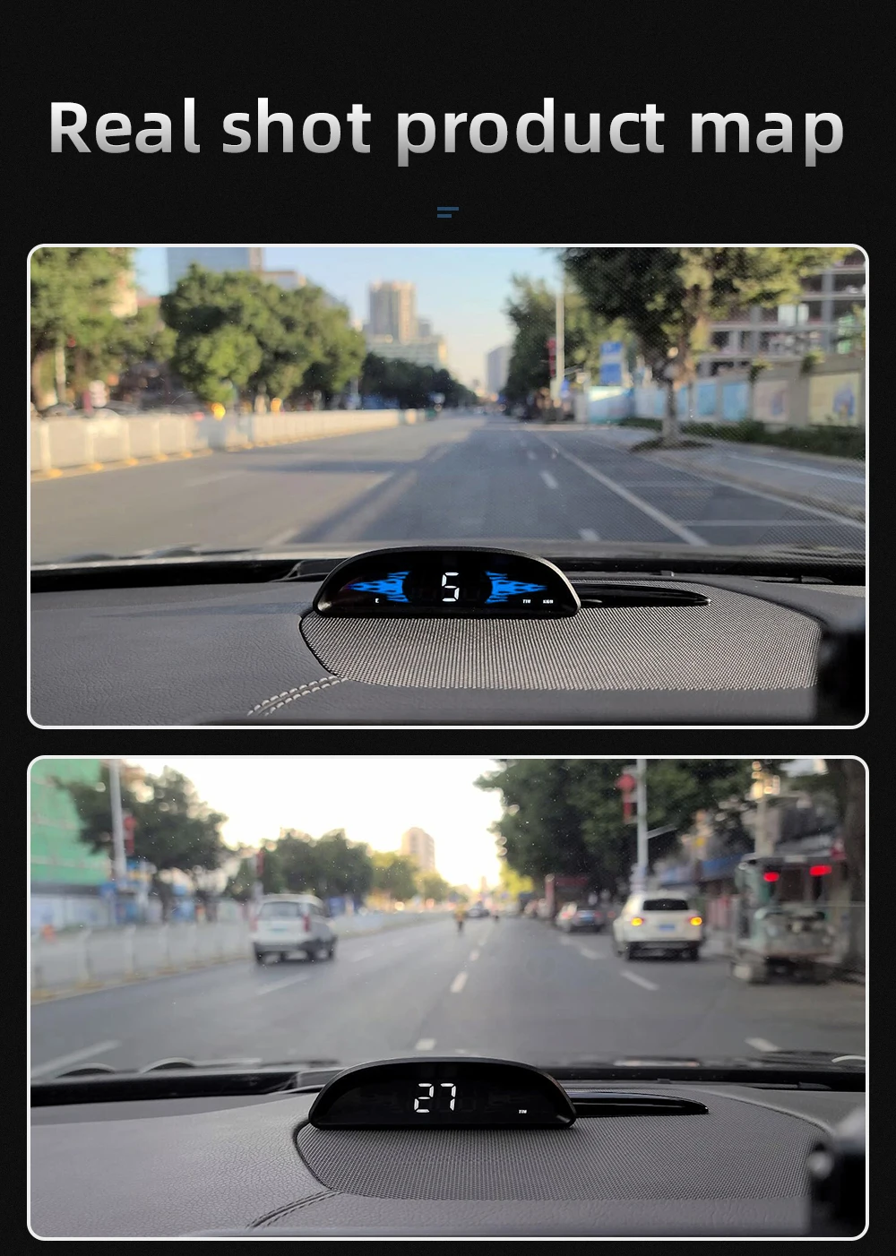 G2 B2 Head Up Display GPS / OBD Multifunctional Smart Car HUD Digital Speedomete