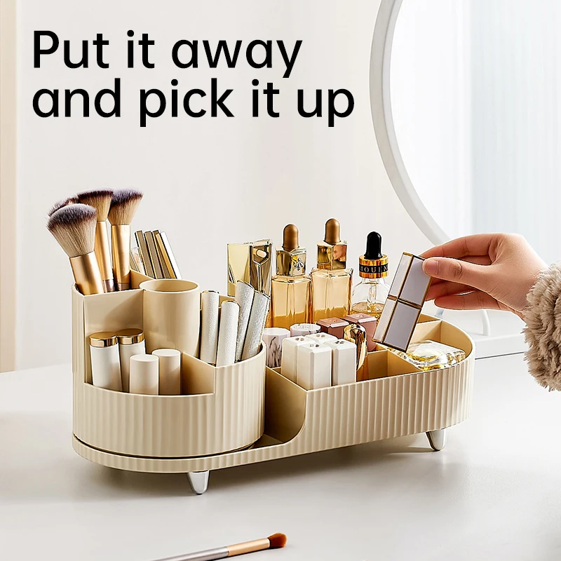 Makeup Organizer Makeup Storage Box Cosmetic Storage Box Cosmetics Shelf Storage Box Cosmetics Storage Box Rotating Dresser Large Capacity Lipstick Eye Shadow And Powder Rack