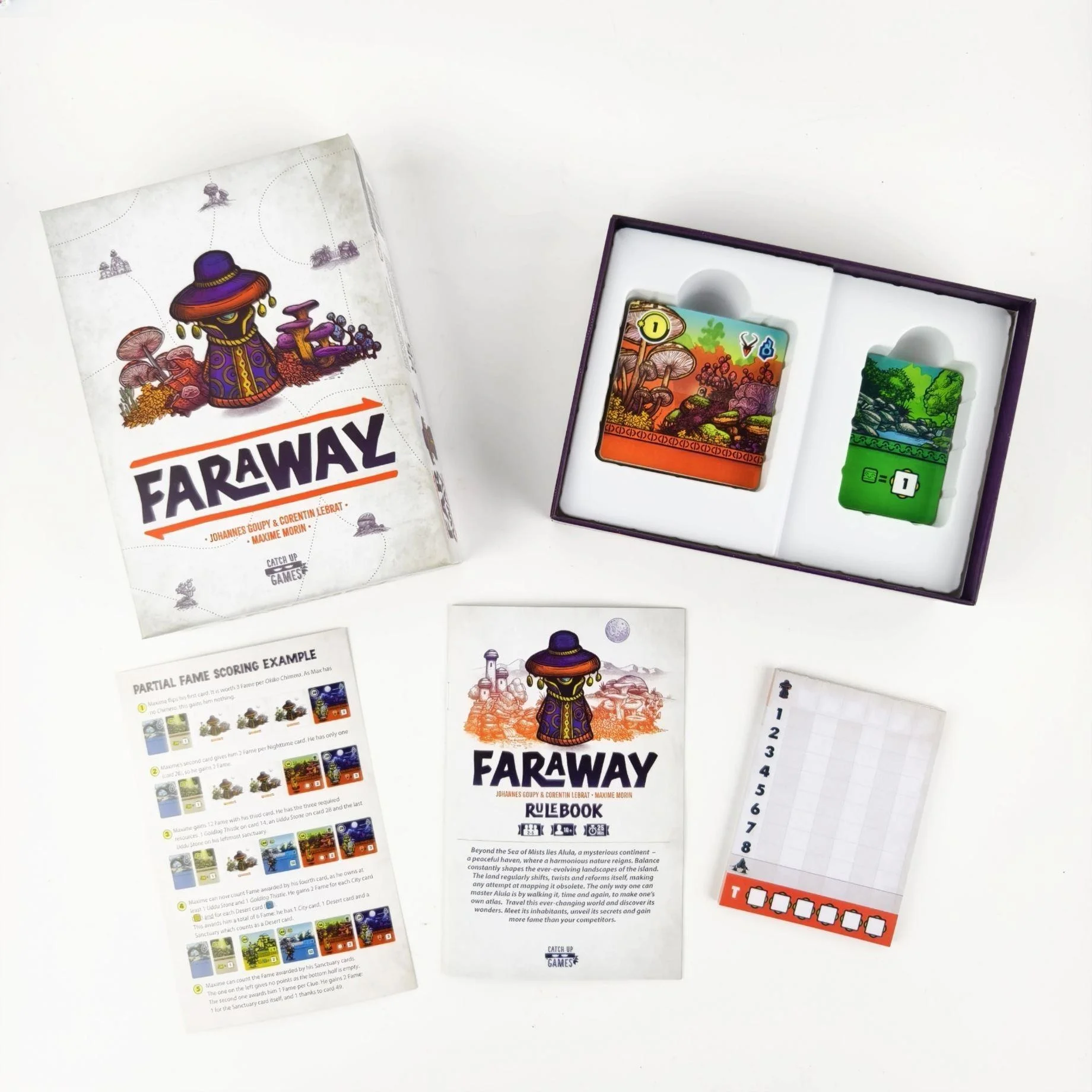 Faraway English Only 데스크탑 게임 모임 및 파티를 위한 탐험 카드 게임 경량 전략 카드 게임