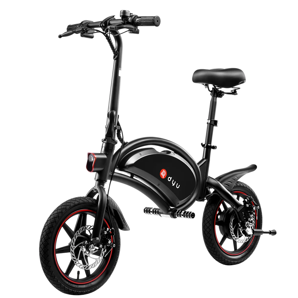 Dyu D3F Mini Bici Elettrica 250W Bicicletta Elettrica Pieghevole 36V 10Ah Batteria Al Litio 14 Pollici Assist E Bike Per Esterno
