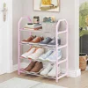 4-Layer Metal Shoe Rack Simple Shoe Shelf Footwear Organizer Stand Holder Large Capacity Shoe Shelf Living Room Storage 1