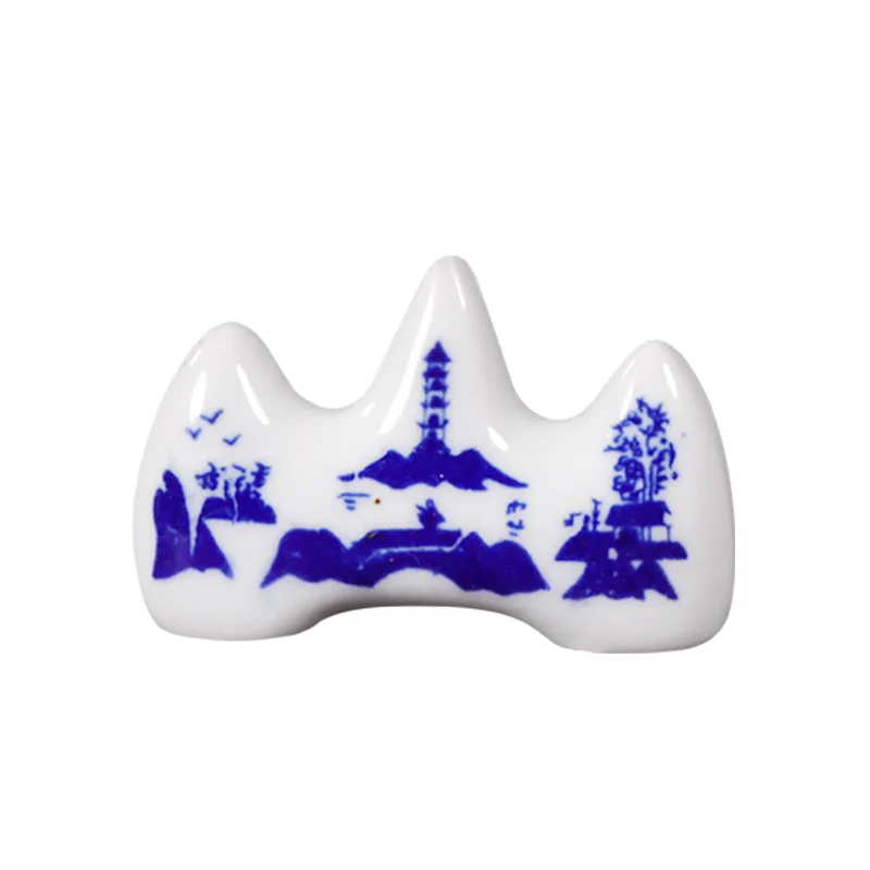 

1Pc Jingdezhen Mountain Character Ceramic Pen Holder Pen Fork Chinese Painting Calligraphy Supplies Four Treasures Of The Study