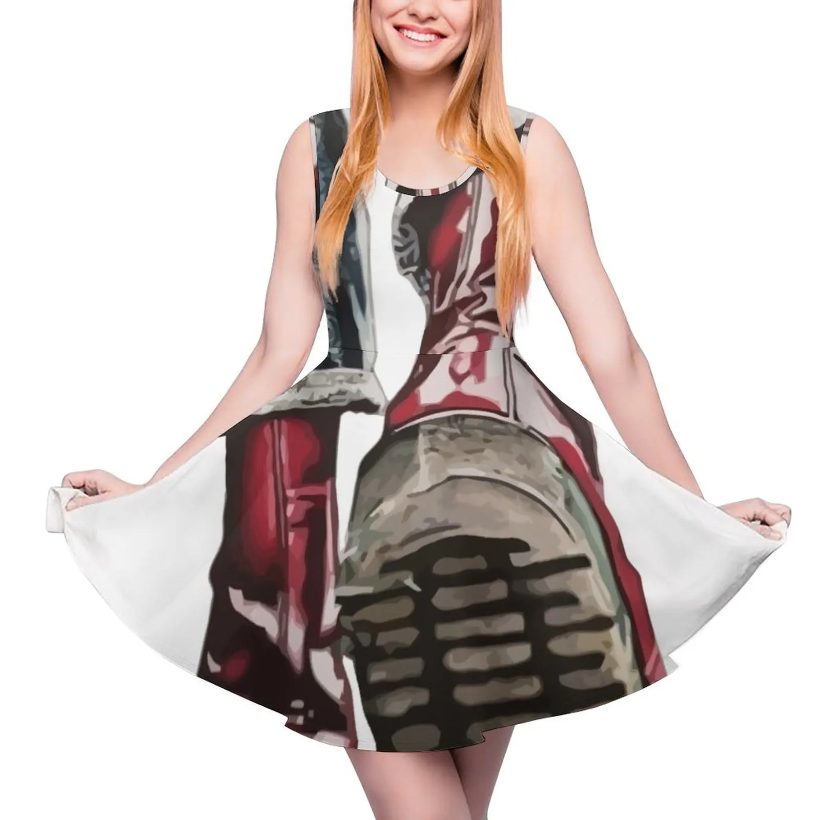 

Ботинки Skinhead, платье без рукавов, женские платья, женская одежда 2024, женское длинное платье