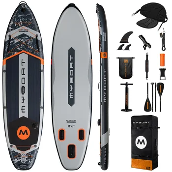 Myboat Waterproof Extra Wide Inflatable Paddle Board 11'6''x35''x6'With Accessories 1