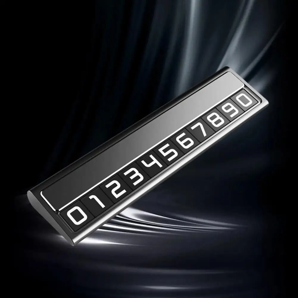 

Small Size Parking Sign Fluorescent Green Magnetic Car Metal Temporary Parking Plate Hidden Auto Parking Card with Number