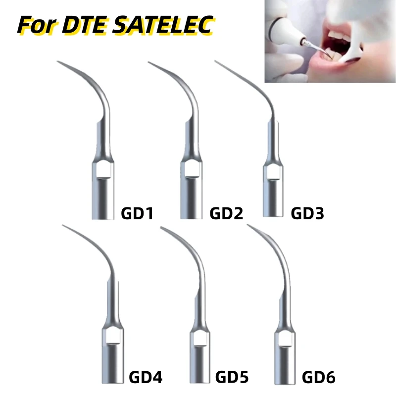 

5 шт./партия, наконечники для зубного скалера, ультразвуковые наконечники для наконечника DTE Satelec GD1 GD2 GD3 GD4 GD5 GD6, инструмент для чистки полости рта