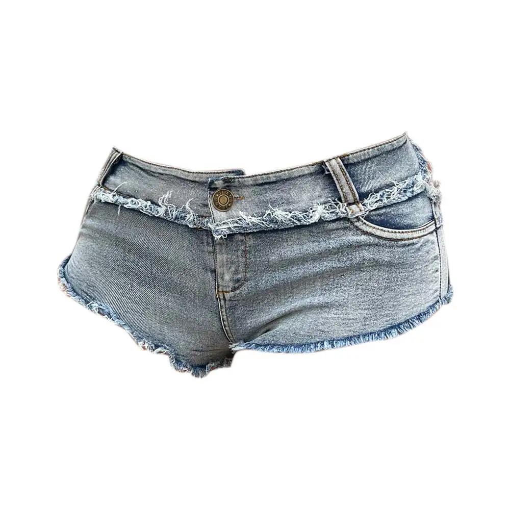 Sexy y2k fashion hole summer denim shorts women 2024 clothes rave club party short jeans beach womens hot pants body jean shorts