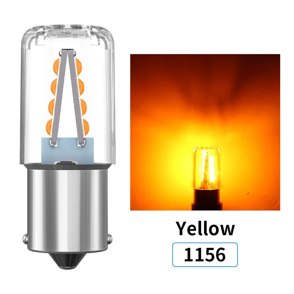 Universal 12V White LED Car Turn Signal and Brake Light - 6000K CANBUS with 3030 SMD Technology