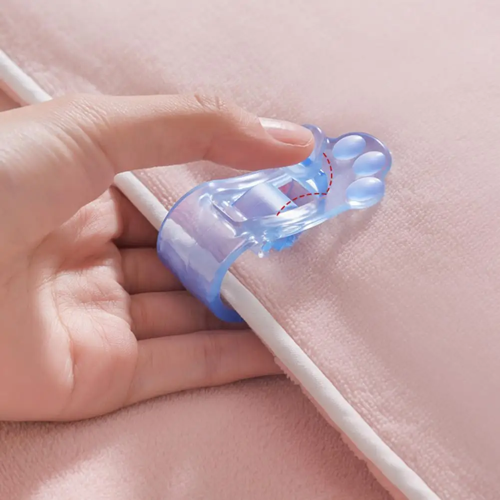 

Needle-free Fixing Clip Non-slip Bedding Supplies Cute Cat Paw Quilt Holder Clips for Duvet Firmly Prevent Slip Secure Bed