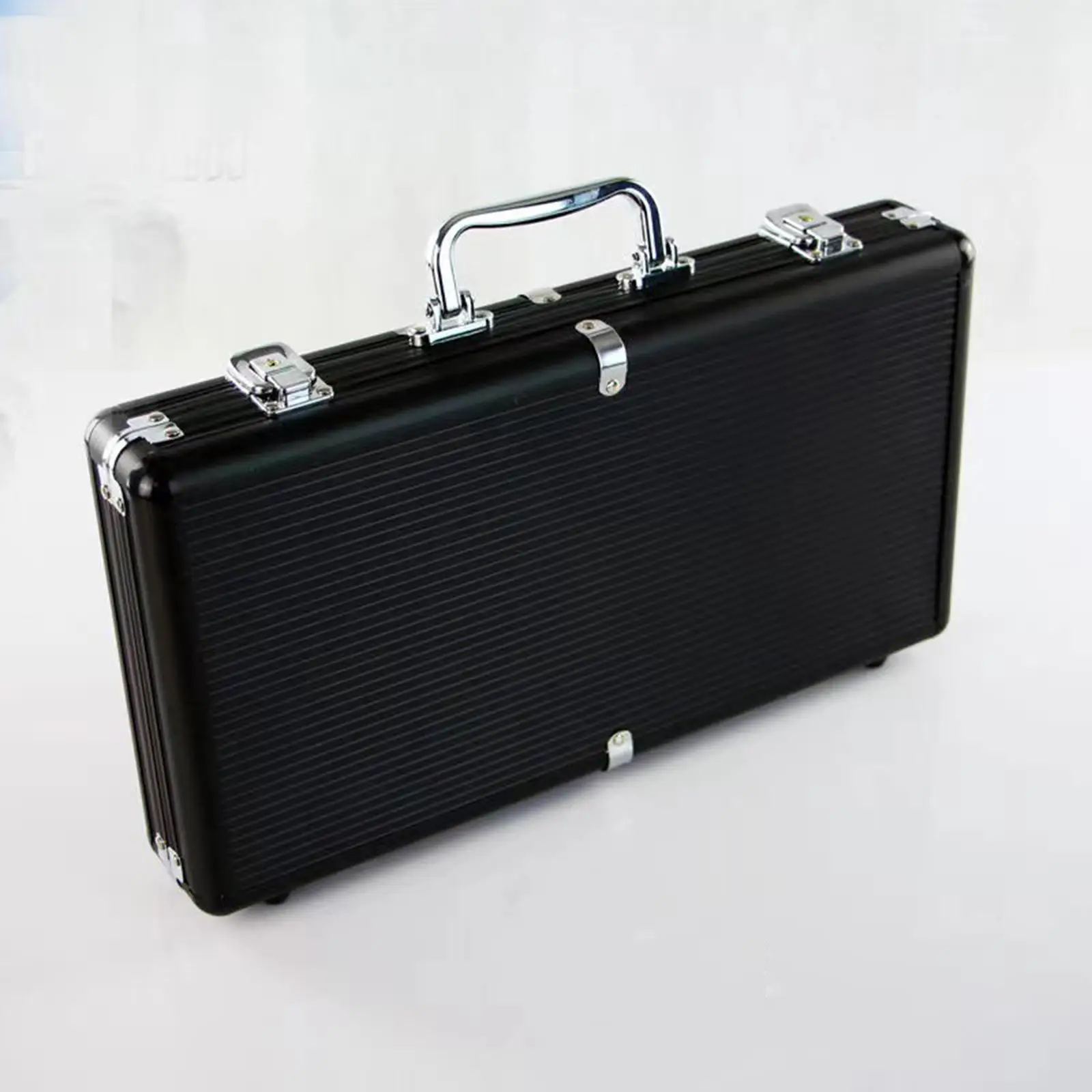 Chip Set Box Chip Carry Case Aluminum Alloy with Handle Storage Container Organizer Holder for Travel Men Adults