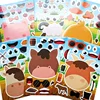 6 Sheets/Set Farm Animals Assembled Sticker Kids DIY Make Animal Facial Expression Stickers Creative Toys Gift 6