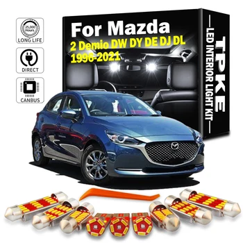 TPKE 차량 LED 인테리어 맵 돔 라이트 키트 Mazda 2 Demio DW DY DE DJ DL 1996-2017 2018 2019 2020 2021 자동차 Led 램프 Canbus