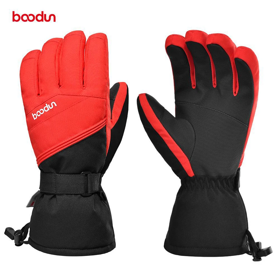 

Профессиональные лыжные перчатки Boodun, флисовые зимние теплые перчатки для сноуборда с сенсорным экраном, водонепроницаемые мотоциклетные термоперчатки для снега
