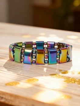 Hematite Triple Layer Bead Bracelet 1