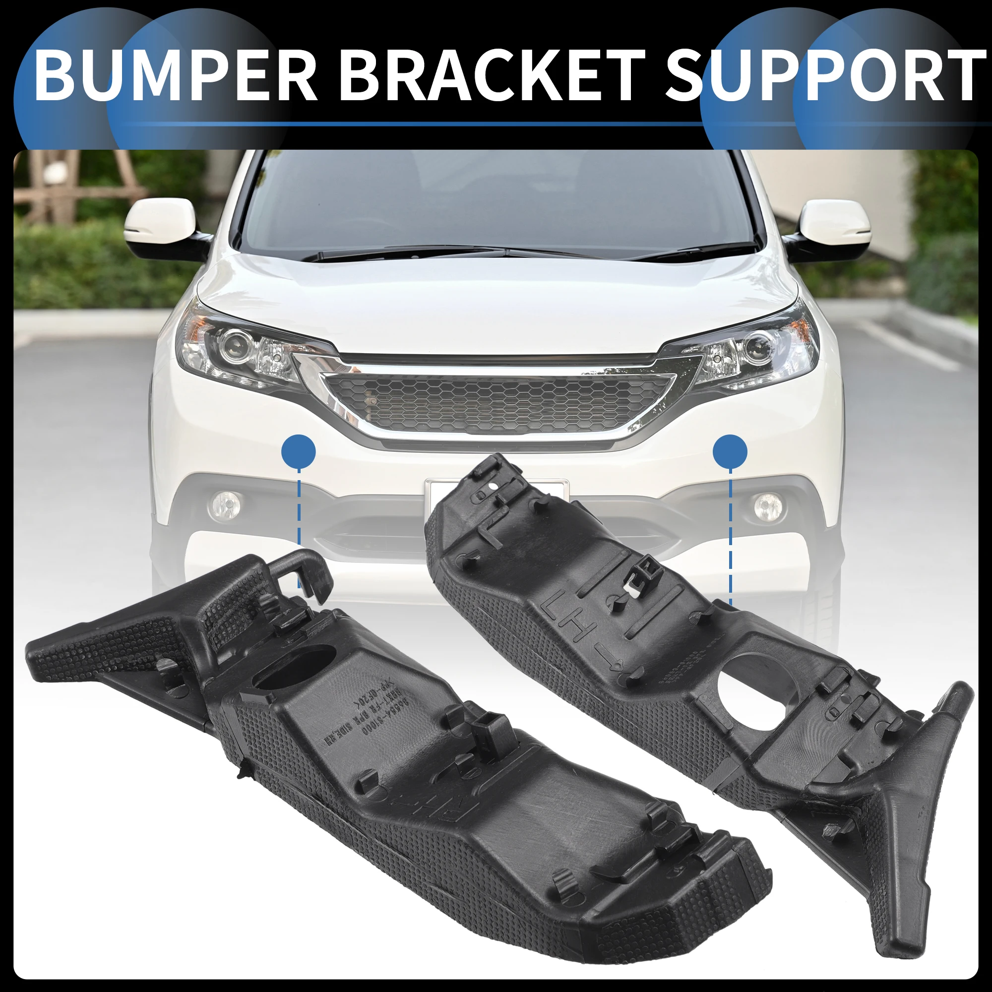 Staffa Supporto Paraurti Anteriore Destro Per Hyundai Santa Fe 2019-2020 | 86552S1000 | Plastica ABS Nera