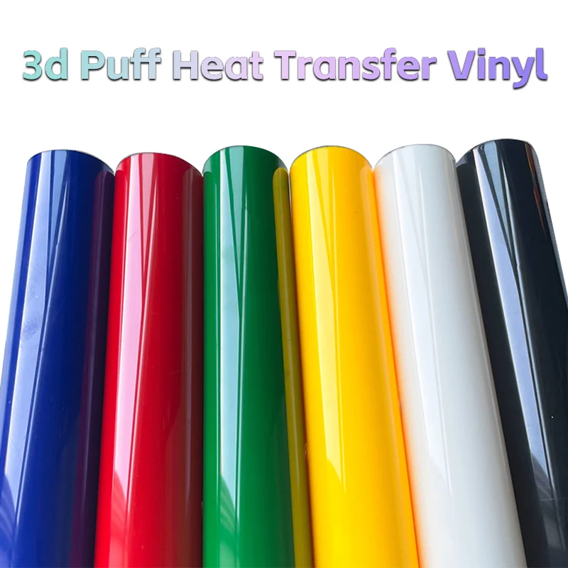BHUNITY 25*30cm HTV Adhesive Film 3d Puff Heat Transfer Vinyl Design for t-shirt hoodies bags Clothing DIY Decoration