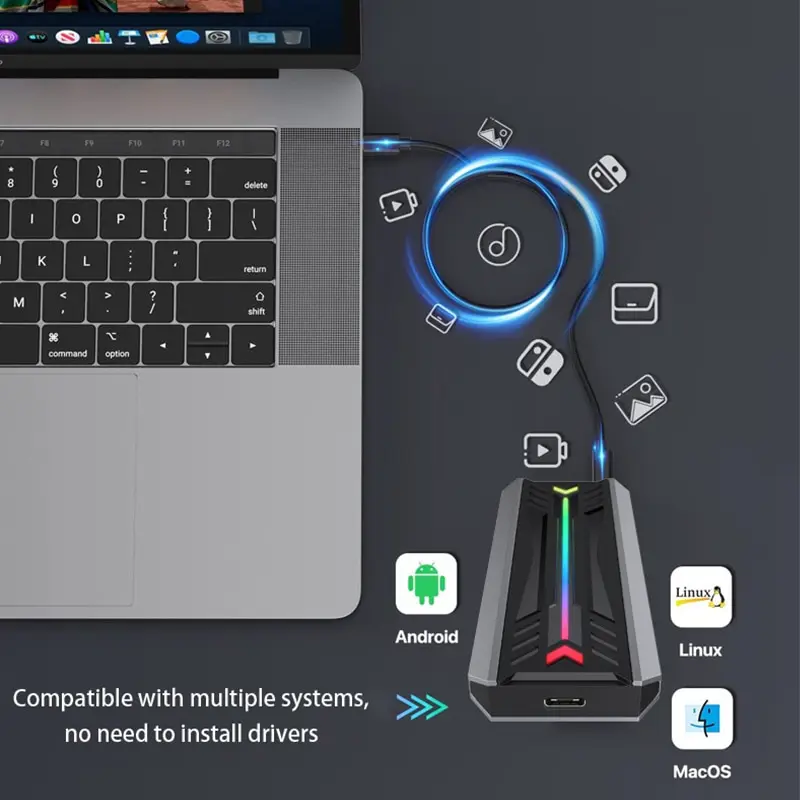 M2 Ssd Enclosure Nvme 10Gbps B- Key M-Key Usb3.1 Tipo C Unità A Stato Solido Strumento Ad Alta Velocità Gratuito Supporta Diversi Dischi Rigidi