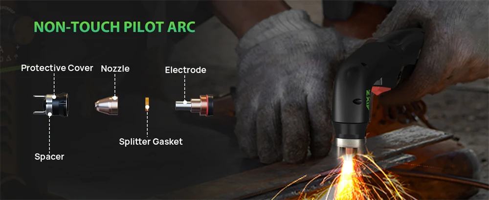 AIXZ 45 Ampere Plasmaschneidgerät für Edelstahl Kohlenstoffstahl Eisen IGBT Inverter 2T/4T Berührungsloser Pilot-Lichtbogen Luftplasma-Schneidemaschine Schneidet 1-16mm 220V AIC45II – Detail 5