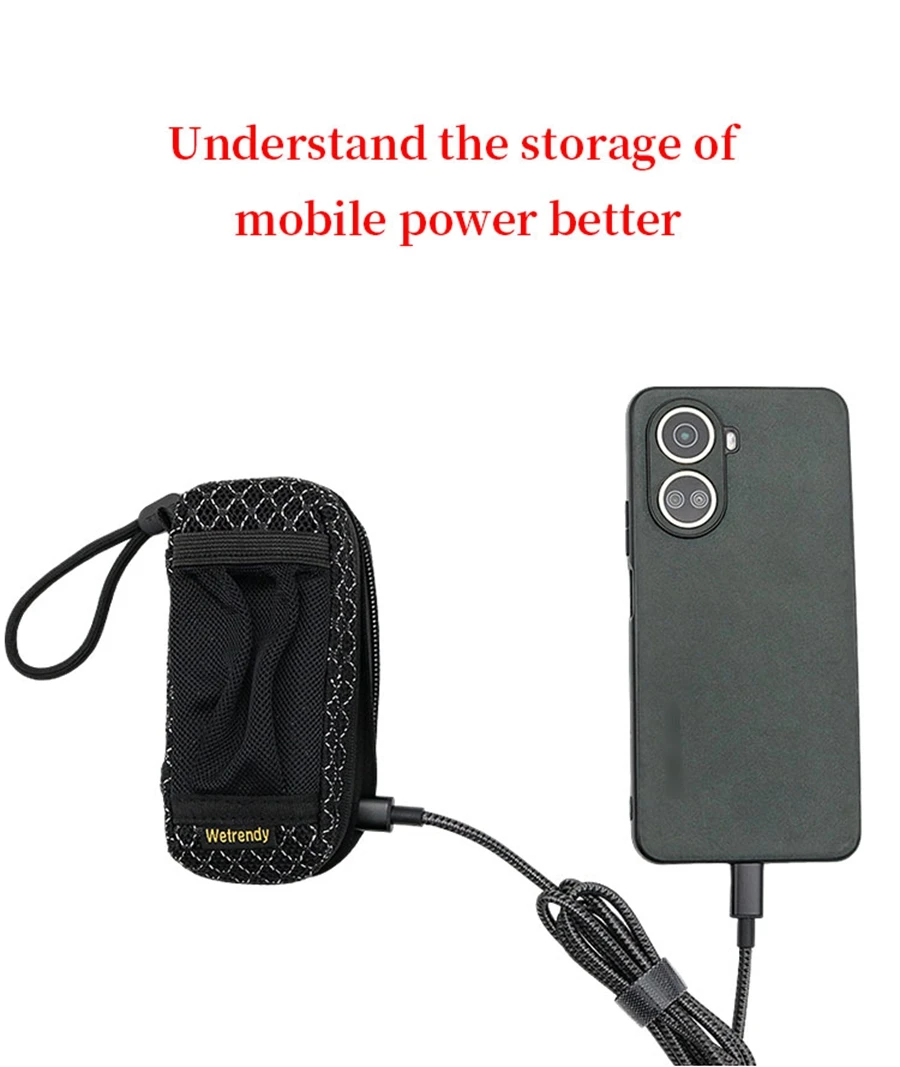 Portable Power Source Bag for Anker Prime A1339 65W Power Bank Breathable Bag A1339 Travel Carrying Ventilate Case