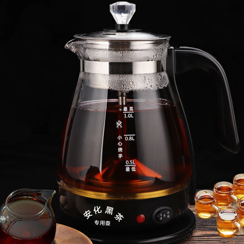 Bollitore elettrico da 1 litro pentola per infusore per tè in vetro  resistente al calore con filtro Spray automatico a vapore teiera in vetro  borosilicato pentola per la salute - AliExpress