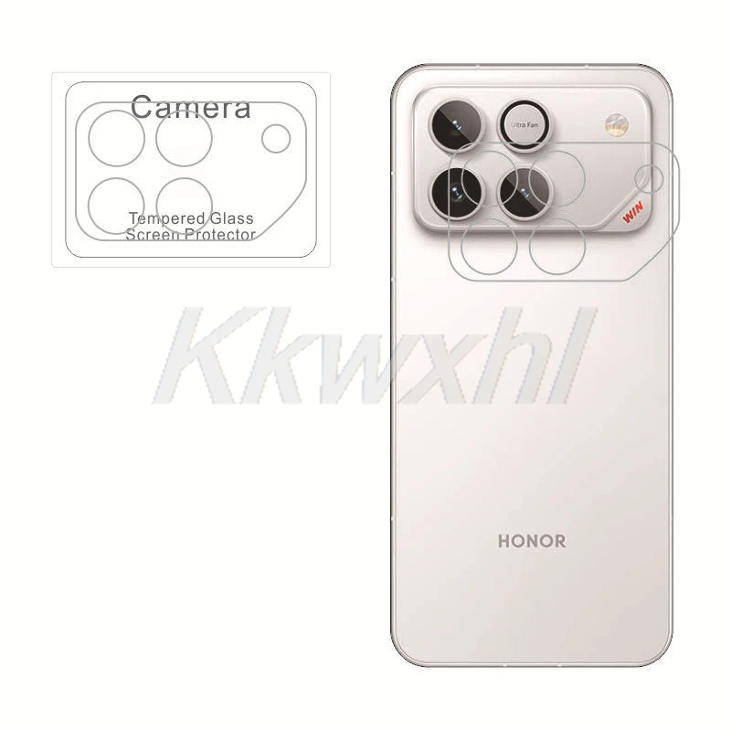 2-Pack 9H 3D Camera Lens Protective Film with Tempered Glass Back Cover