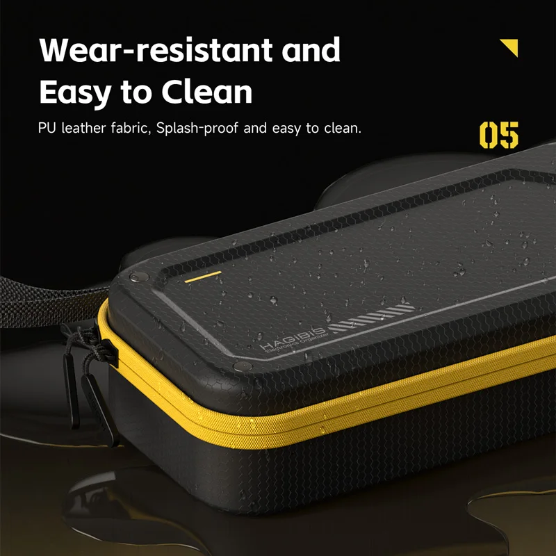 Hagibis Electronic Organizer Traveling Case Bag EVA Hardshell PU Portable Carrying Pouch for Mouse Charger Cables Accessories
